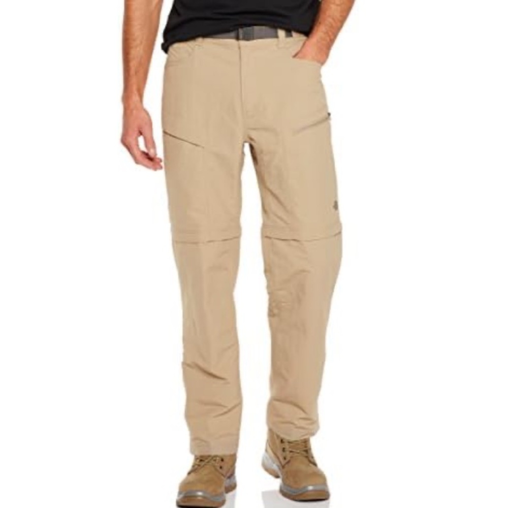 The North Face men’s Paramount Trail khaki tan zipper convertible L nylon pants - Picture 2 of 16